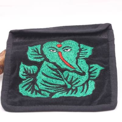 Black Velvet Embroidered Purse (1)