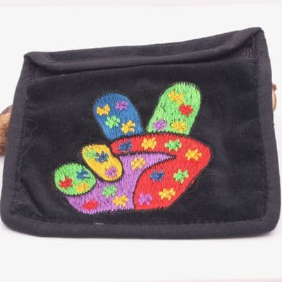 Black Velvet Embroidered Purse (2)