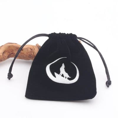 Black Velvet Howling Wolf Bag