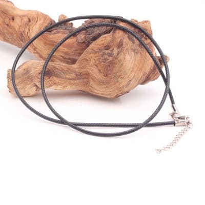 Black Waxed Cord 46cm (18