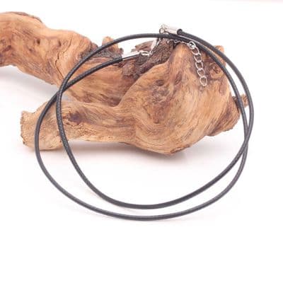 Black Waxed Cord 50cm (20