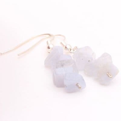 Blue Lace Agate Chip Earring