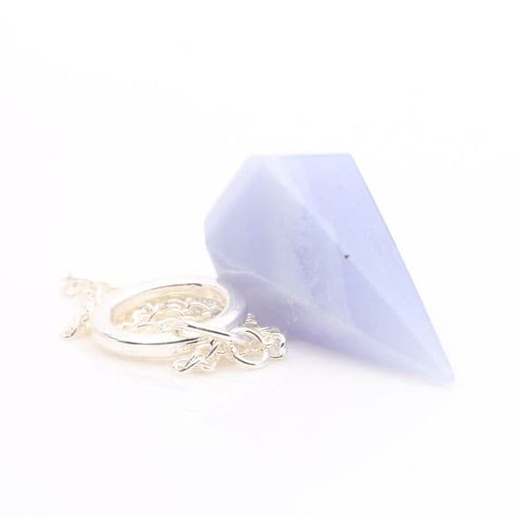 Blue Lace agate pendulum