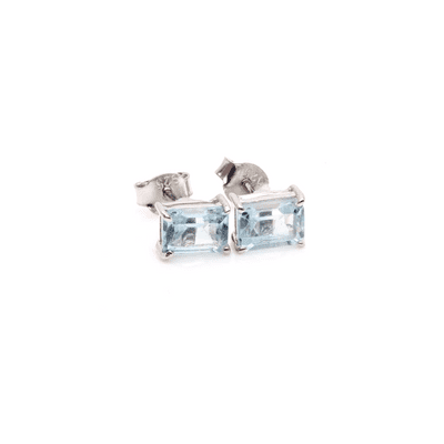 Blue Topaz Stud Earrings 1