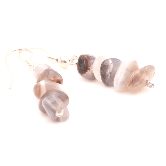 Botswana Agate Chip Earring