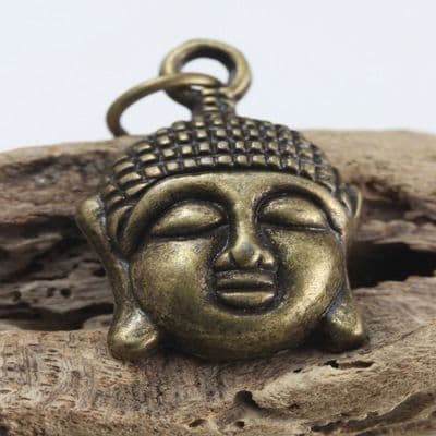 Bronze Buddha Head Pendant