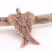 Bronze Crossed Angel Wings