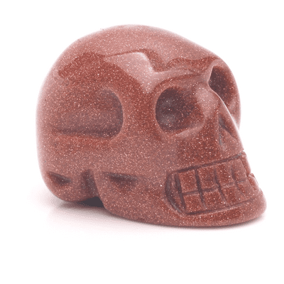 Brown Goldstone Skull 1