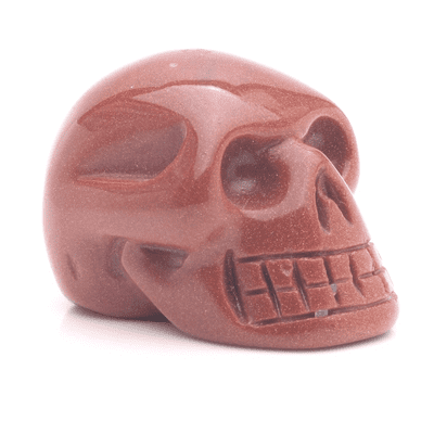 Brown Goldstone Skull 12