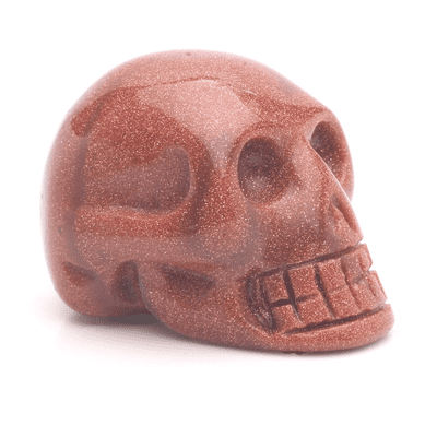 Brown Goldstone Skull 3