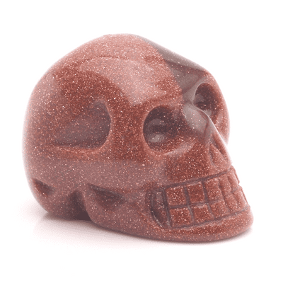 Brown Goldstone Skull 4