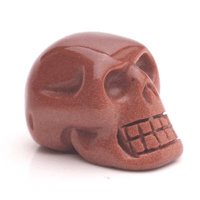 Brown Goldstone Skull 5