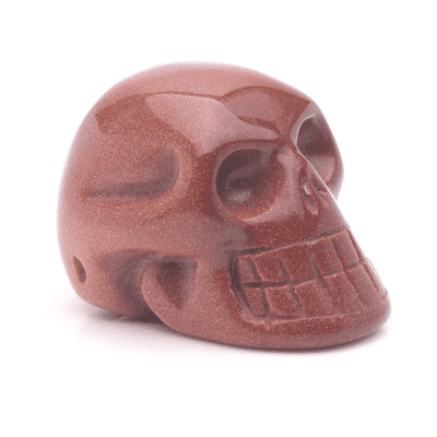 Brown Goldstone Skull 7
