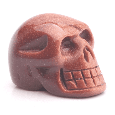 Brown Goldstone Skull 9