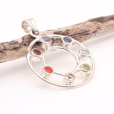 Chakra Silver Pendant 6