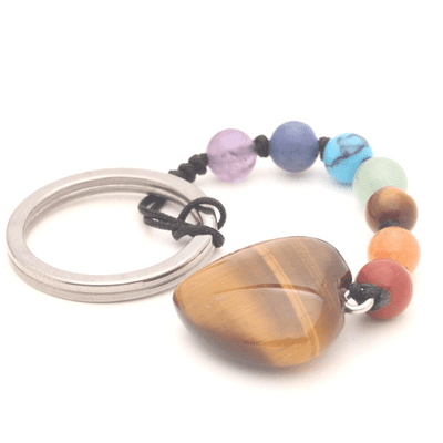 Chakra Tiger Eye Keyring