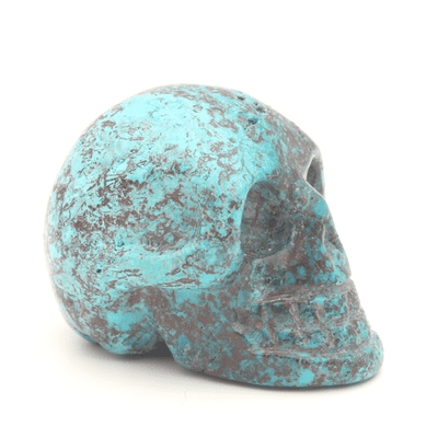 Chrysocolla with Shattuckite Skulls