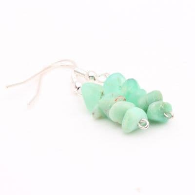 Chrysoprase Chip Earrings