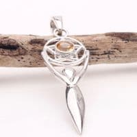 Citrine Goddess Pentagram Pendant