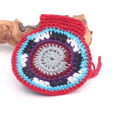 Crochet Mandala Round Pouch