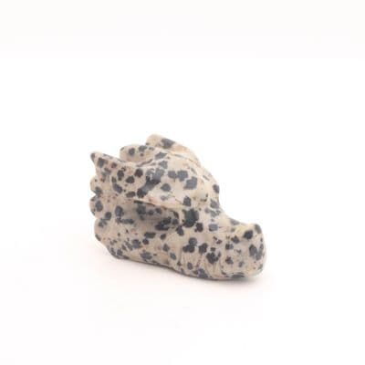 Dalmatian Jasper Dragon Skull 3
