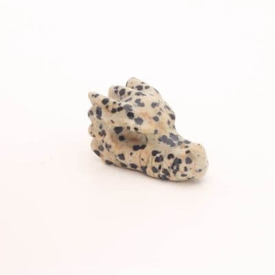Dalmatian Jasper Dragon Skull 6