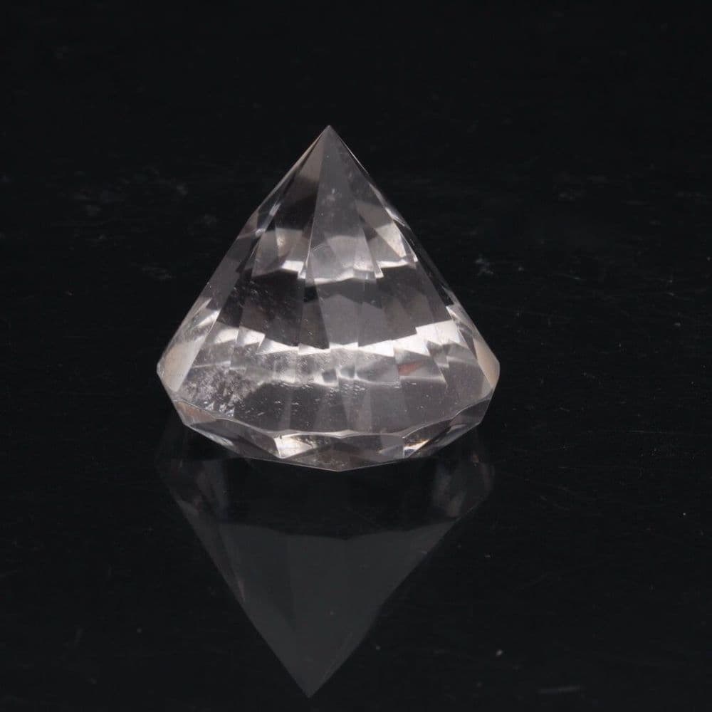 Diamond Cut Clear Quartz Crystal Wand