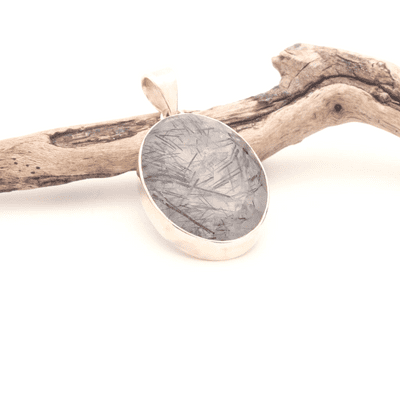 Faceted Tourmalated Quartz Pendant 2