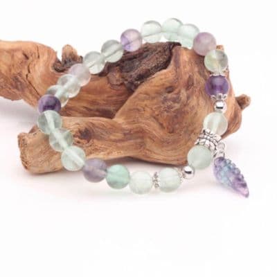 Fluorite Angel Wing Bracelet