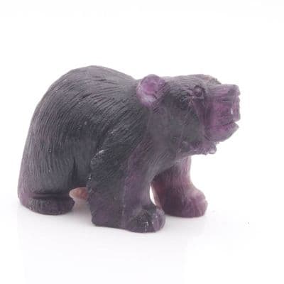 Fluorite Bear Carving 1