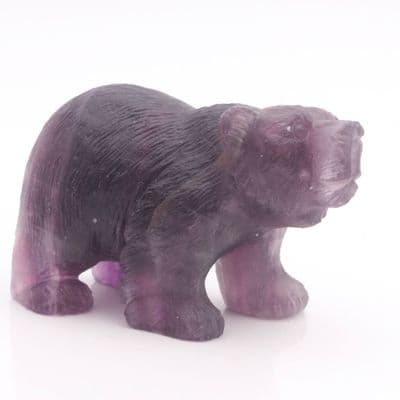 Fluorite Bear Carving 3