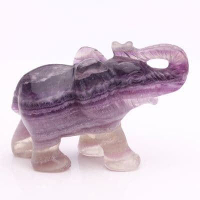 Fluorite Elephant Carving