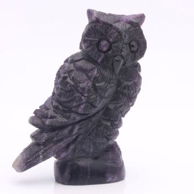 Fluorite Owl Carving 2
