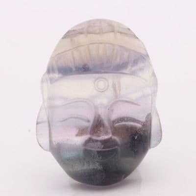 Fluorite Thai Buddha Head Carving 6