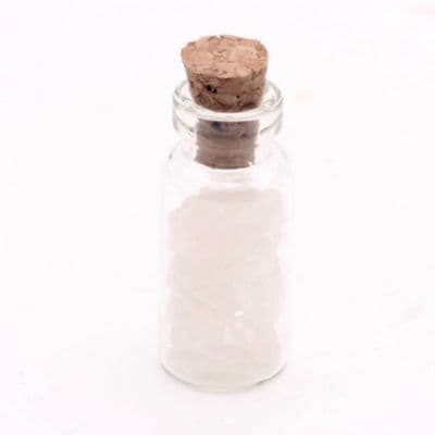 Glass Vial with Rose Quartz Chippings