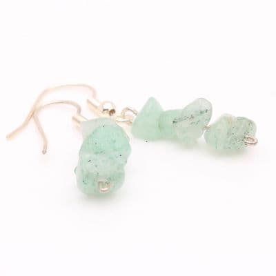 Green Aventurine Chip Earrings