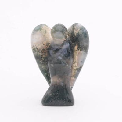 Green Moss Agate Angel 12