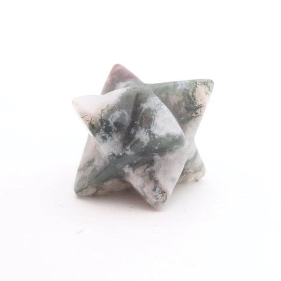 Green Moss Agate Merkaba | KSC Crystals