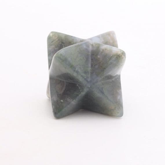 Green Moss Agate Merkaba | KSC Crystals