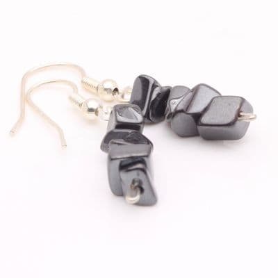Hematite Chip Earrings