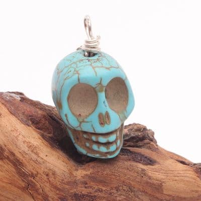 Howlite Wire Wrapped Skull 1