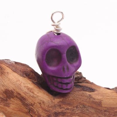 Howlite Wire Wrapped Skull  11