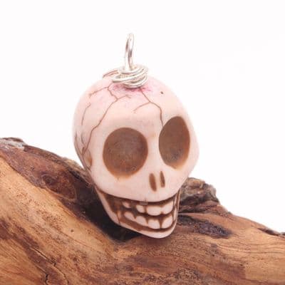 Howlite Wire Wrapped Skull  13