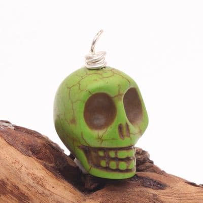 Howlite Wire Wrapped Skull 15