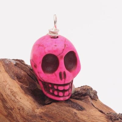 Howlite Wire Wrapped Skull  17