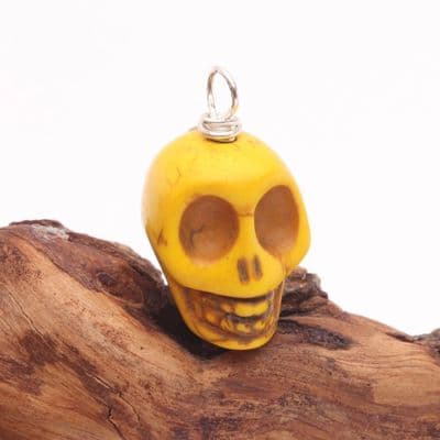 Howlite Wire Wrapped Skull 3