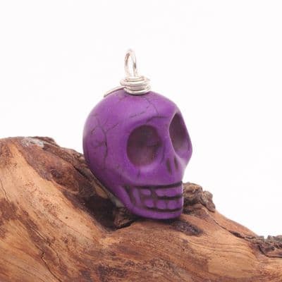 Howlite Wire Wrapped Skull 5