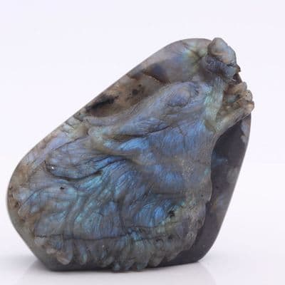 Labradorite Wolf Head