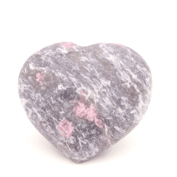 Lepidolite and Rubellite Heart 1