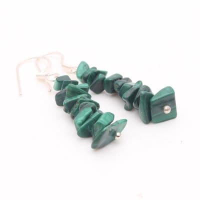 Malachite Chip Earring